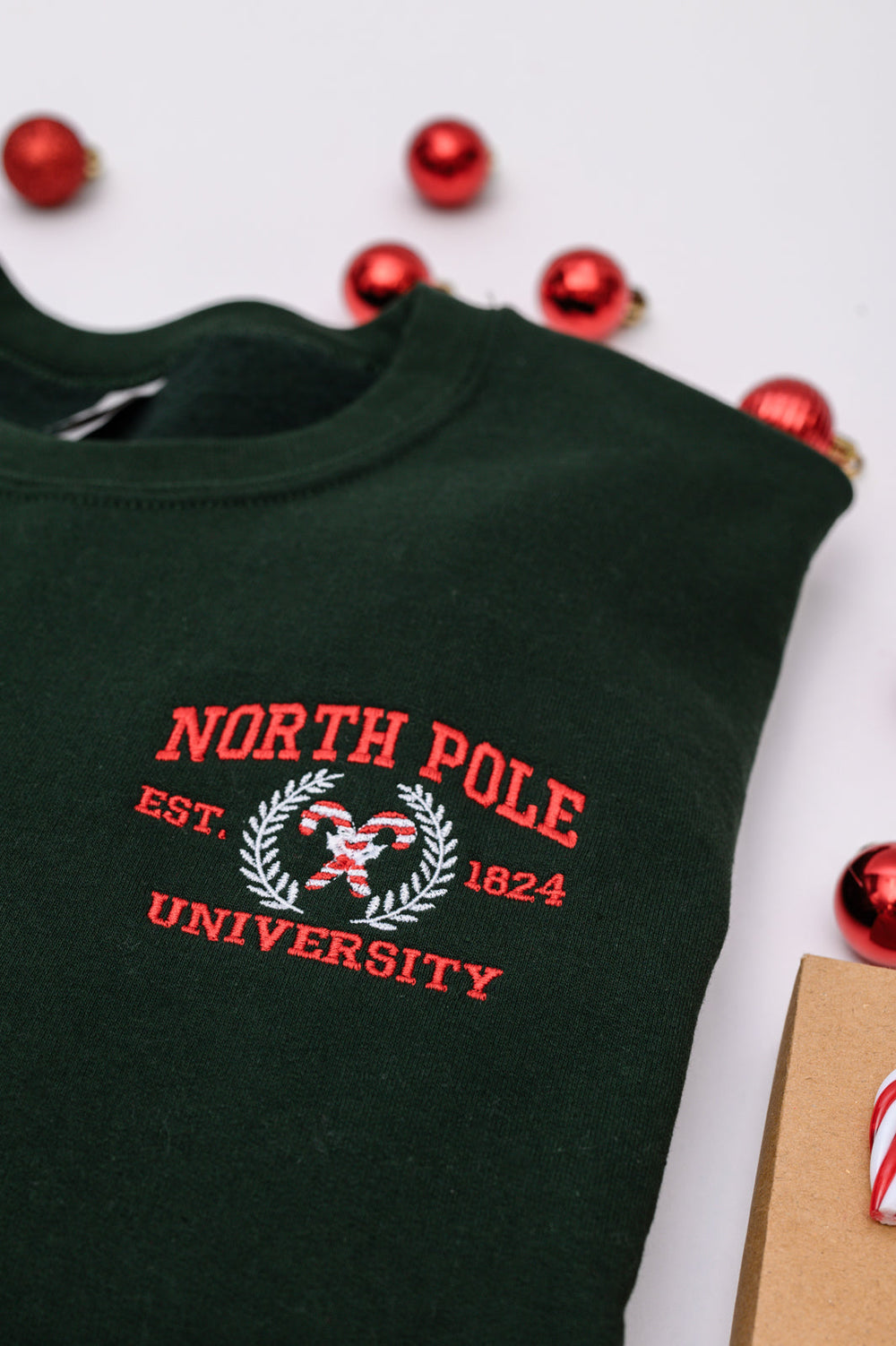 Womens - PREORDER: North Pole University Embroidered Sweatshirt