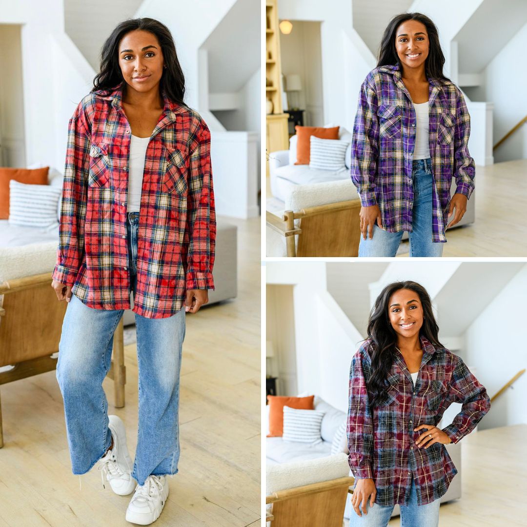 Womens - PREORDER: Plaid Button Down In Three Colors