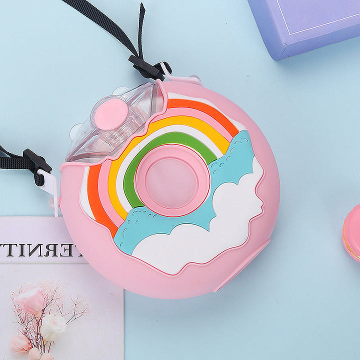 Womens - PREORDER: Portable Rainbow Donut Water Bottle