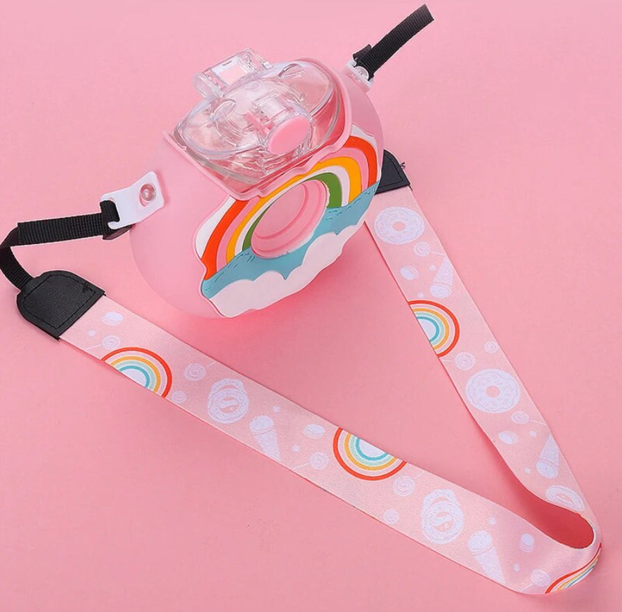 Womens - PREORDER: Portable Rainbow Donut Water Bottle