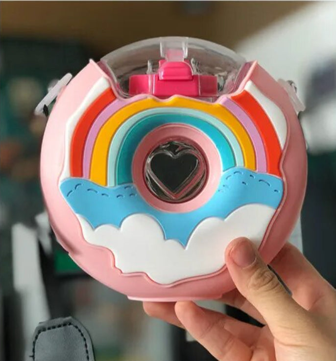 Womens - PREORDER: Portable Rainbow Donut Water Bottle