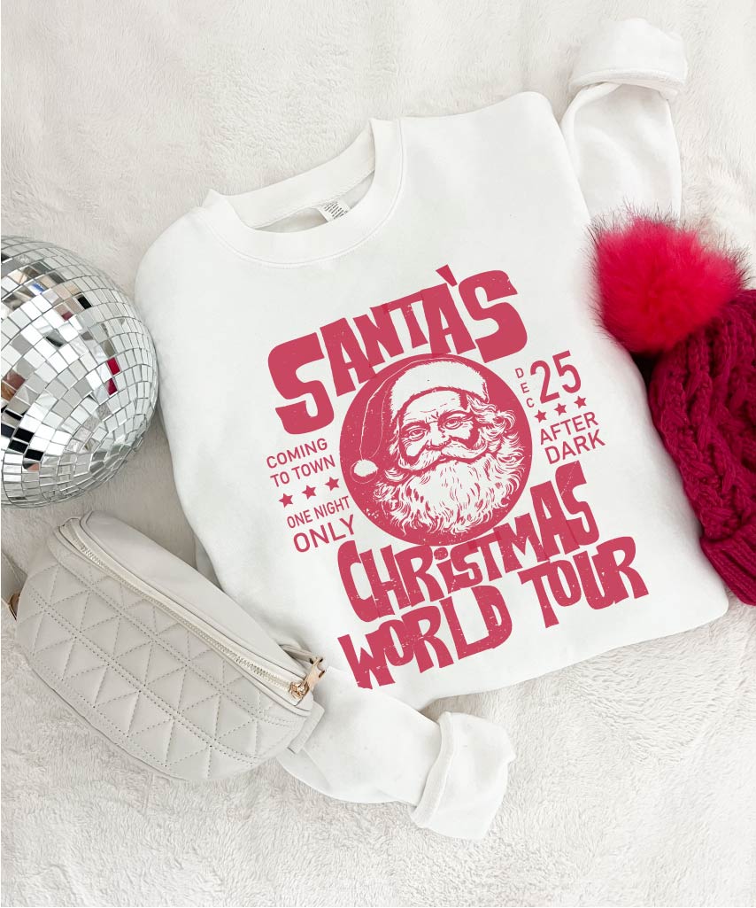 Womens - PREORDER: Santa's World Tour Sweatshirt In Two Colors