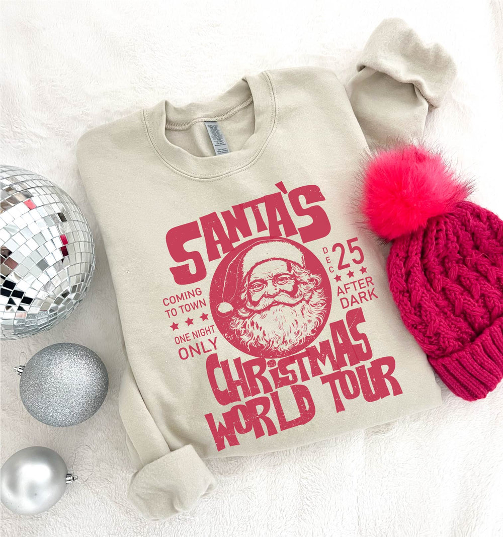 Womens - PREORDER: Santa's World Tour Sweatshirt In Two Colors