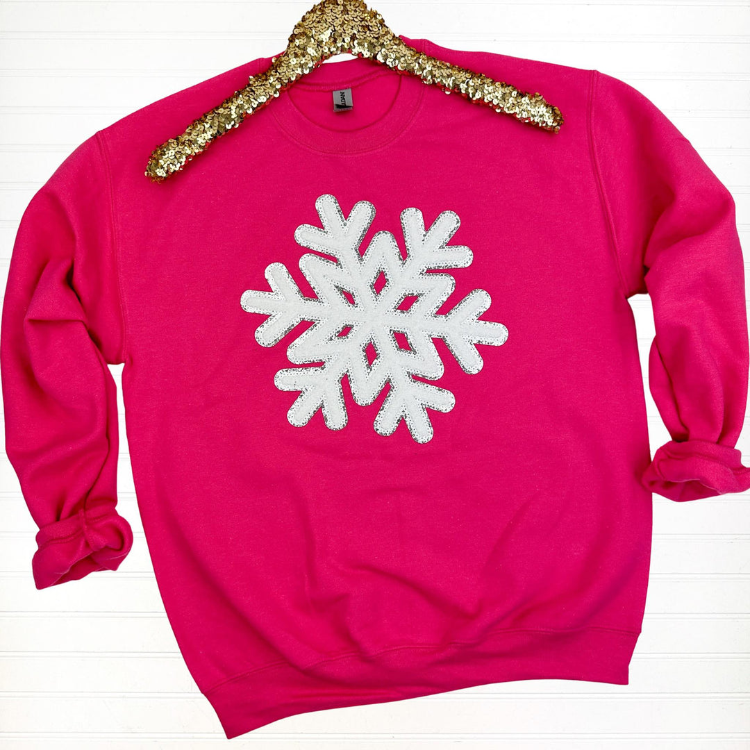 Womens - PREORDER: Snowflake Chenille Patch Sweatshirt