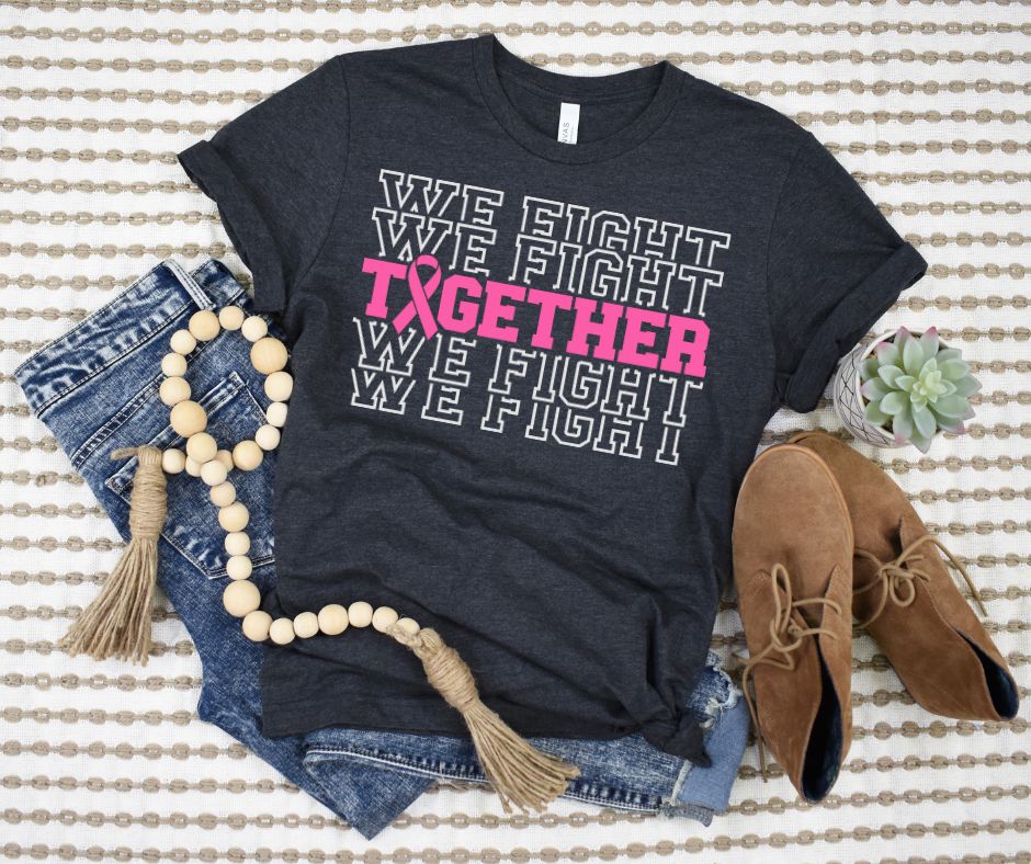 Womens - PREORDER: We Fight Together Tee In Dark Gray Heather