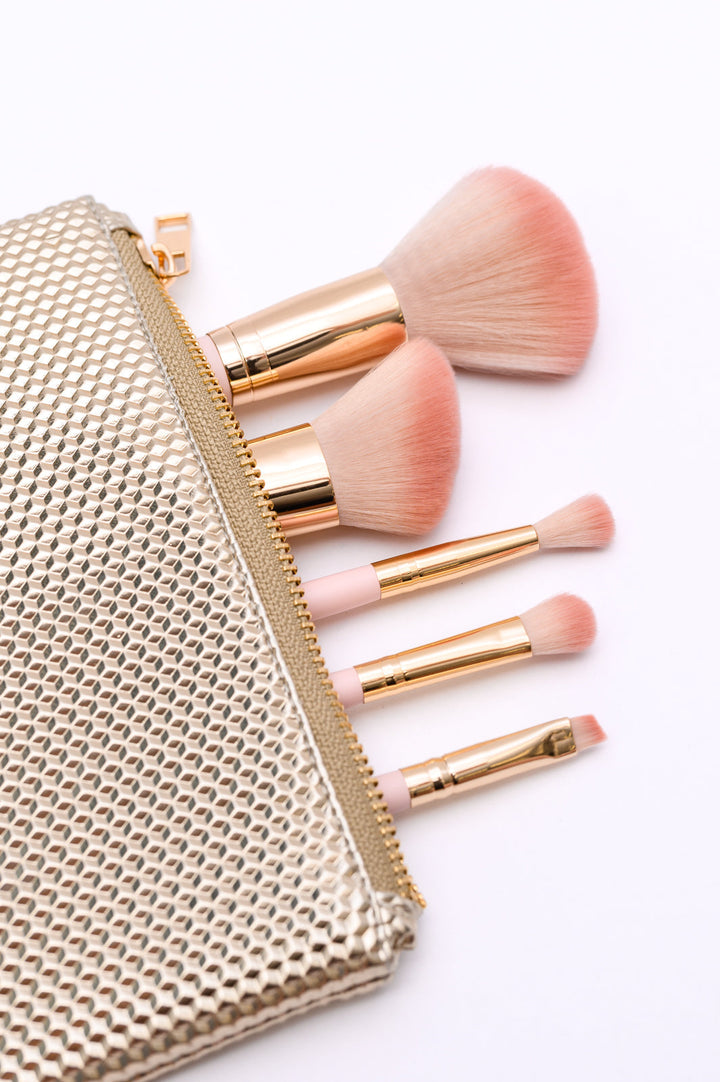 Womens - Pure Glam 5 Piece Brush Set With Bag
