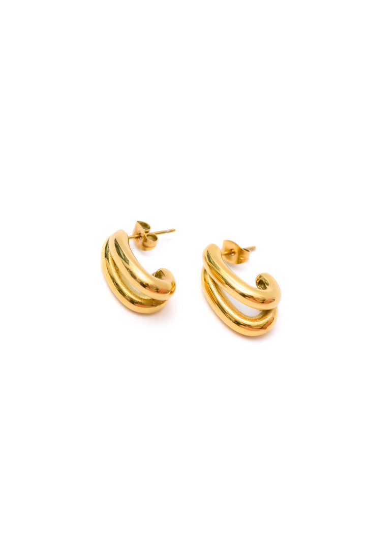 Womens - Pushing Limits Gold Plated Earrings