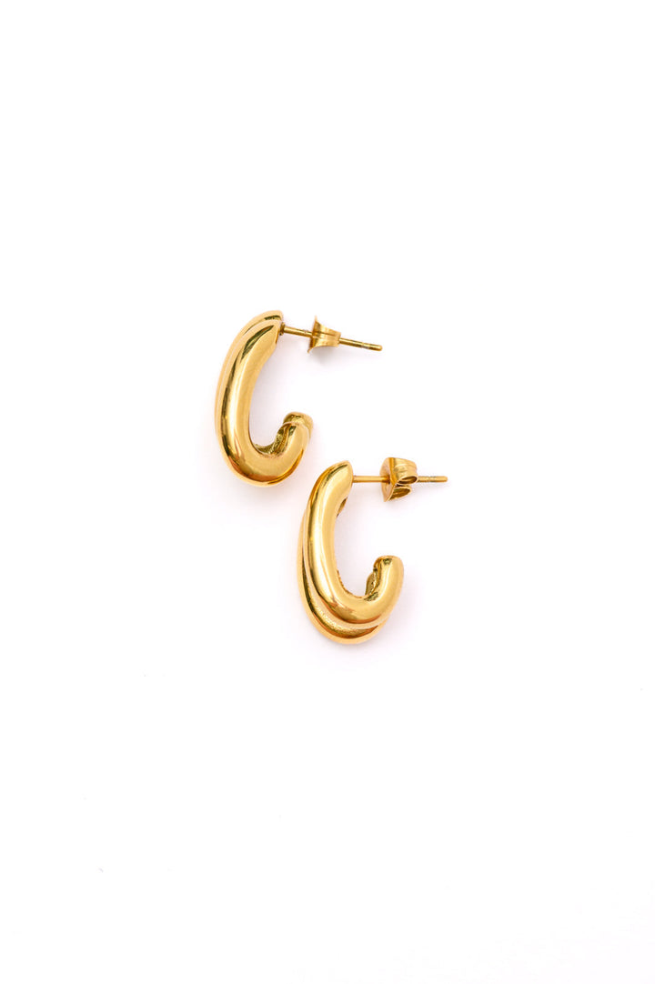 Womens - Pushing Limits Gold Plated Earrings