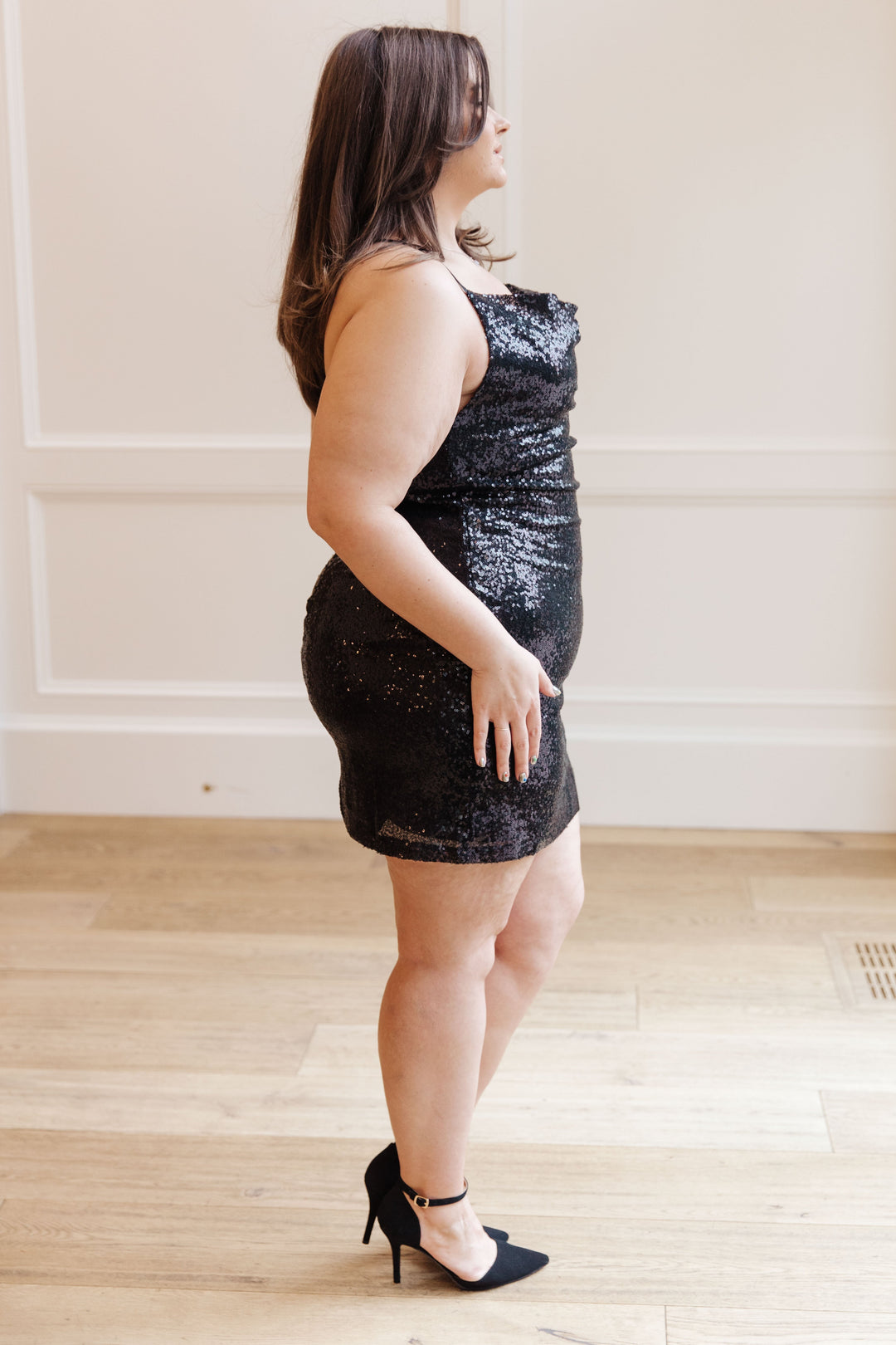 Womens - Shining In Sequins Dress In Black