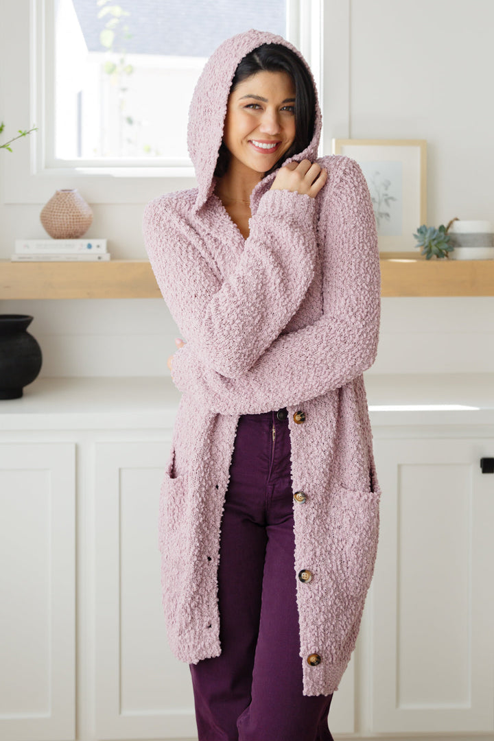 Womens - Soft Wisteria Hooded Cardigan