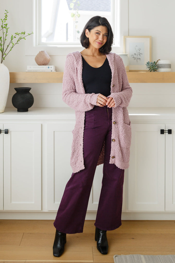 Womens - Soft Wisteria Hooded Cardigan