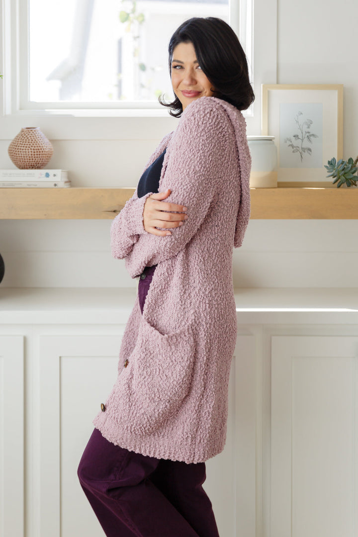 Womens - Soft Wisteria Hooded Cardigan