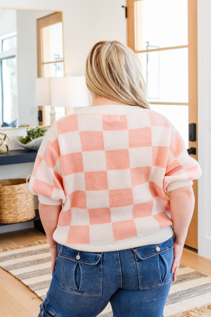 Womens - Start Me Up Checkered Sweater