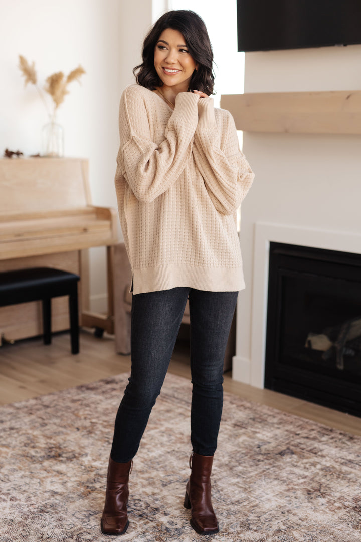 Womens - Terrifically Textured Sweater In Mocha