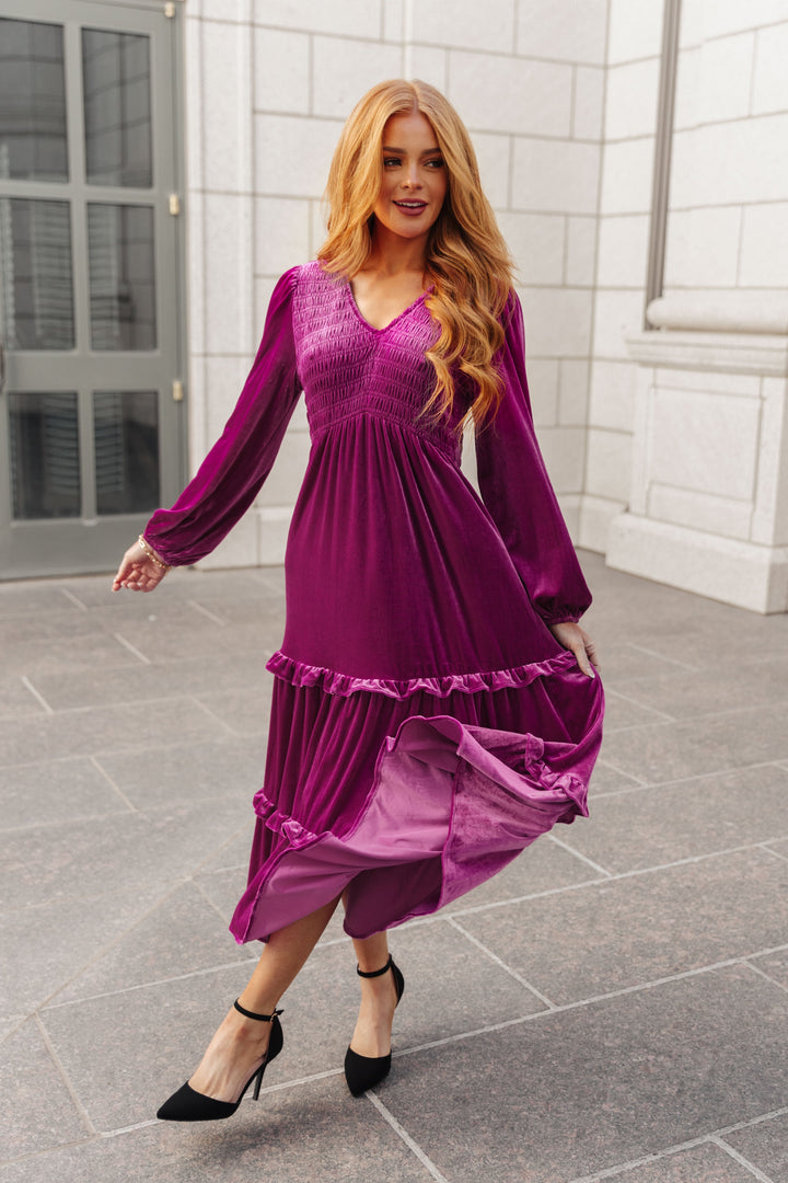 Womens - Velvet Flamenco Maxi Dress