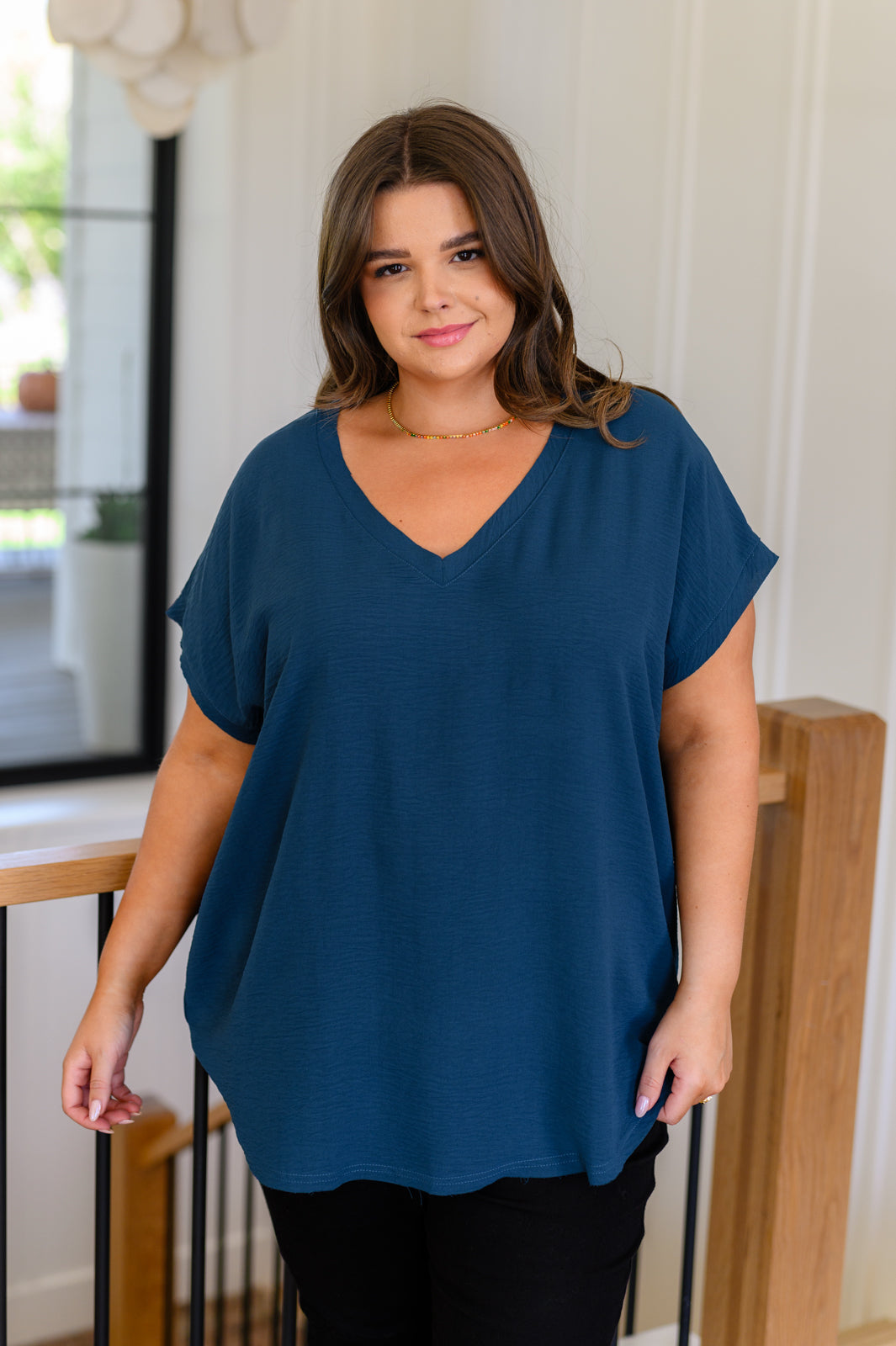 Womens - Very Much Needed V-Neck Top In Teal