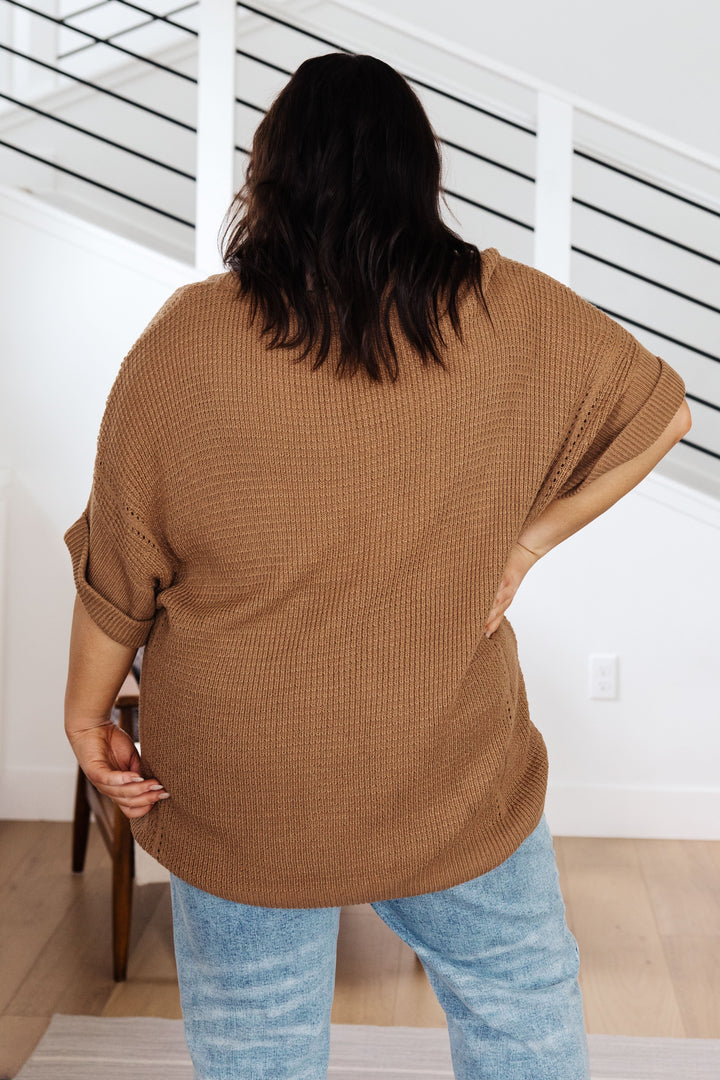 Womens - Wonder Why V-Neck Short Sleeve Sweater