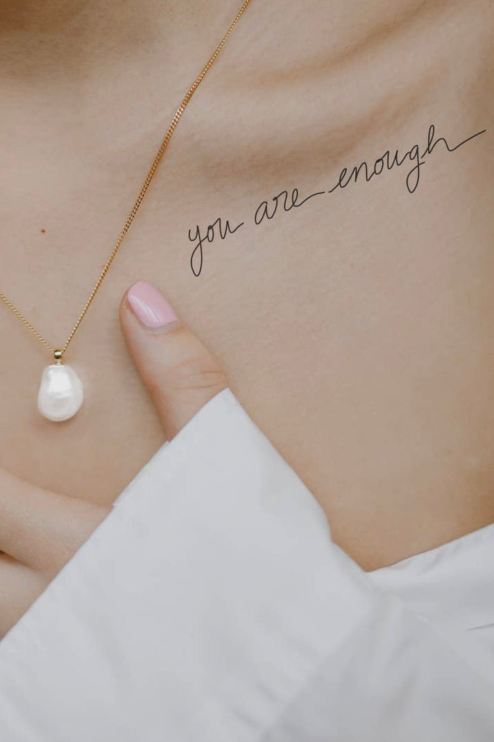 Womens - Words For A Season Temporary Tattoo YOU ARE ENOUGH