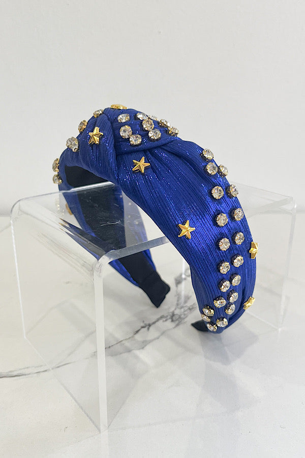 WS 600 Accessories - Star Spangled Blue Studded Headband