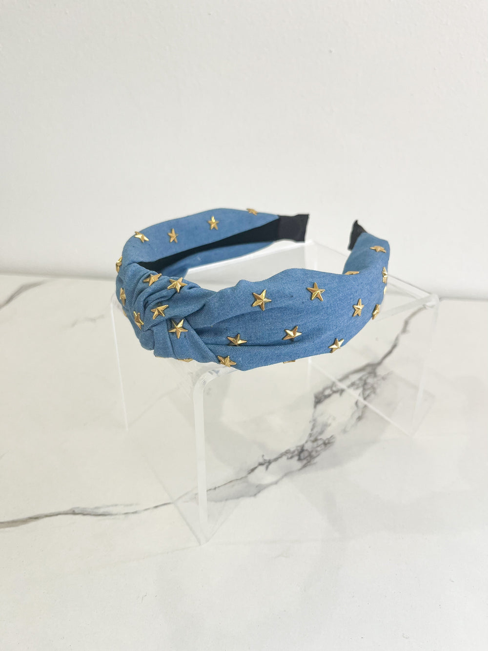 WS 600 Accessories - Star Studded Blue Denim Headband