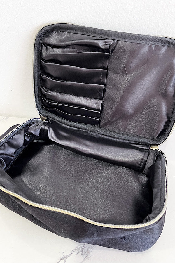 WS 600 Accessories - Sylvie Black Fabric Cosmetic Bag