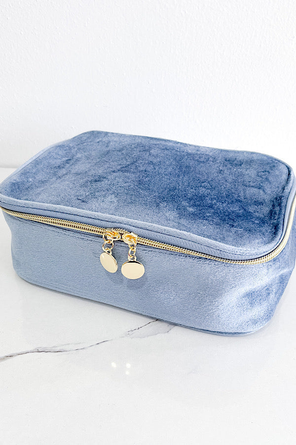 WS 600 Accessories - Sylvie Blue Fabric Cosmetic Bag
