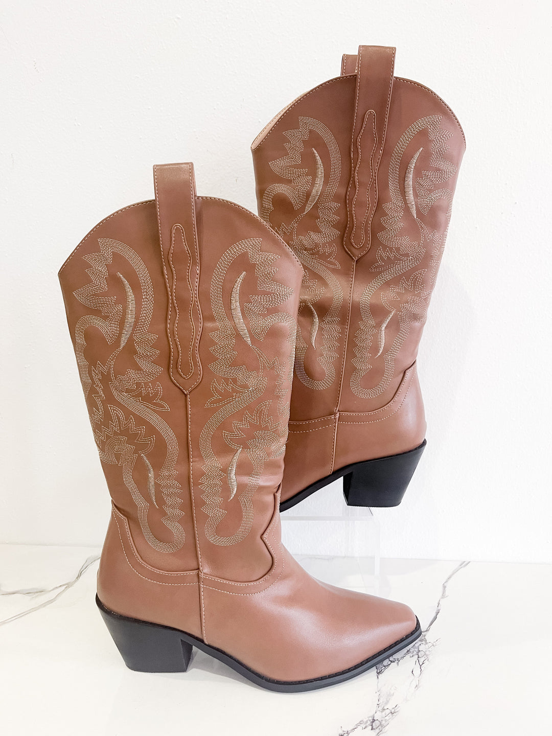 WS 610 Shoes - Dolly Brown Western Boots