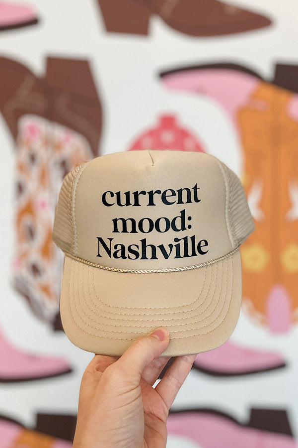 WS 620 Hats - Current Mood Nashville Tan Trucker Hat
