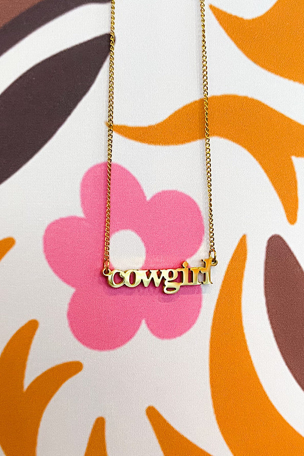 WS 630 Jewelry - COWGIRL Gold Necklace