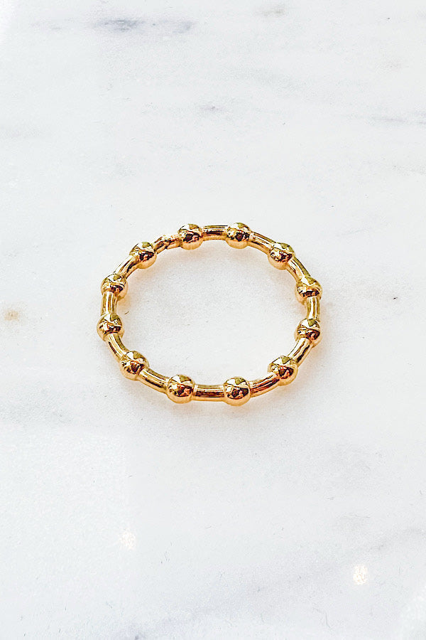 WS 630 Jewelry - Natural Elements Beaded Gold Ring