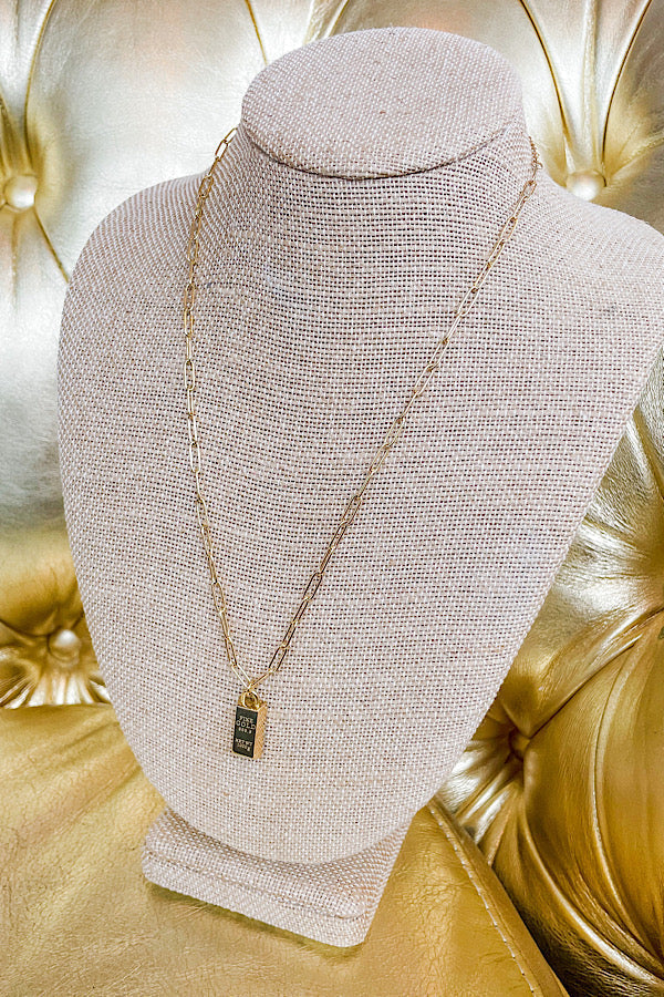 WS 630 Jewelry - Natural Elements Gold Bar Chain Necklace