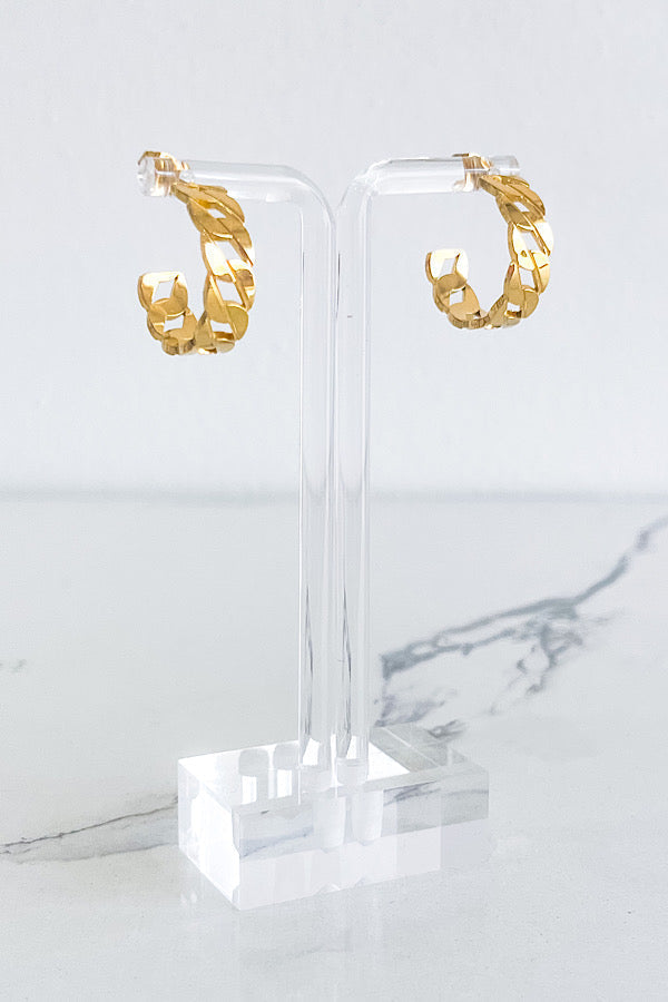 WS 630 Jewelry - Natural Elements Gold Chain Earrings