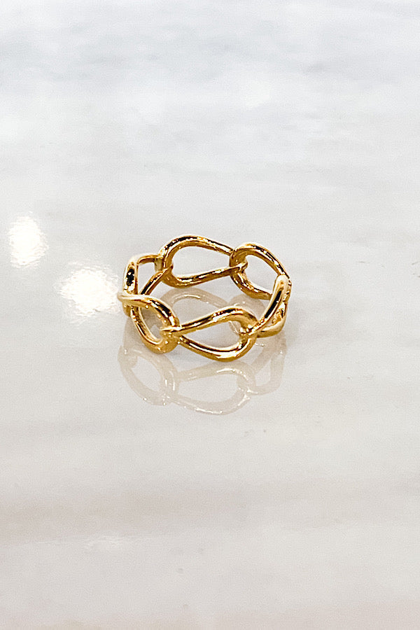 WS 630 Jewelry - Natural Elements Gold Chunky Link Ring