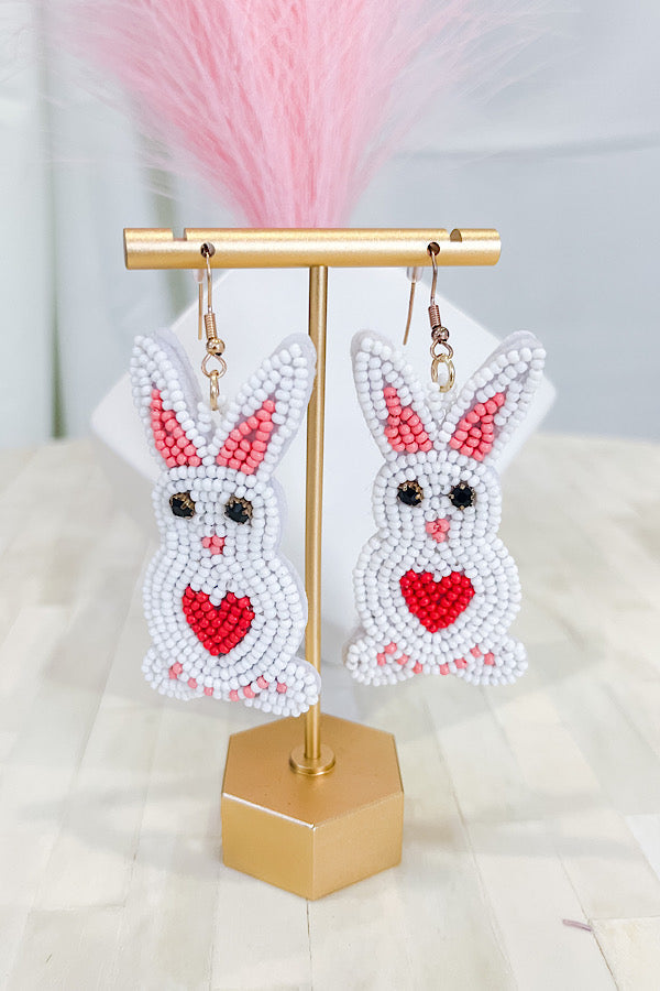 WS 630 Jewelry - Somebunny Loves You Beaded Earring