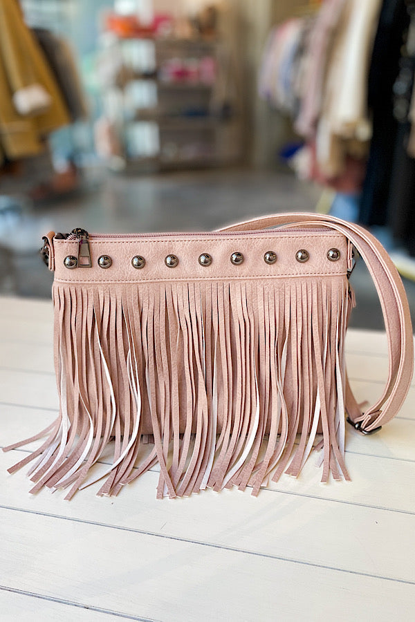 WS 640 Handbags - Studded Cowgirl Pink Purse
