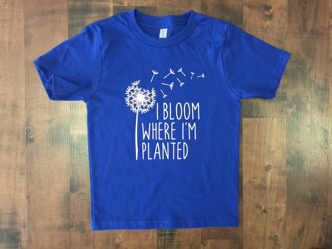Youth Shirt - "I Bloom Where I'm Planted" Military Child Graphic T-shirt
