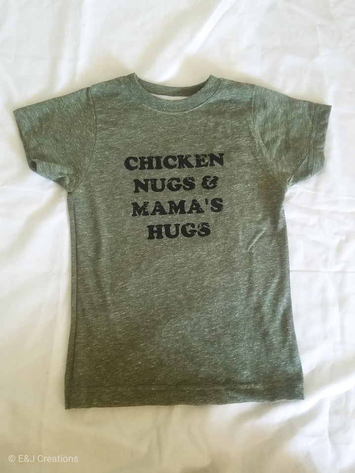 Youth Shirt - Youth Chicken Nugs & Mama's Hugs Graphic T-Shirt