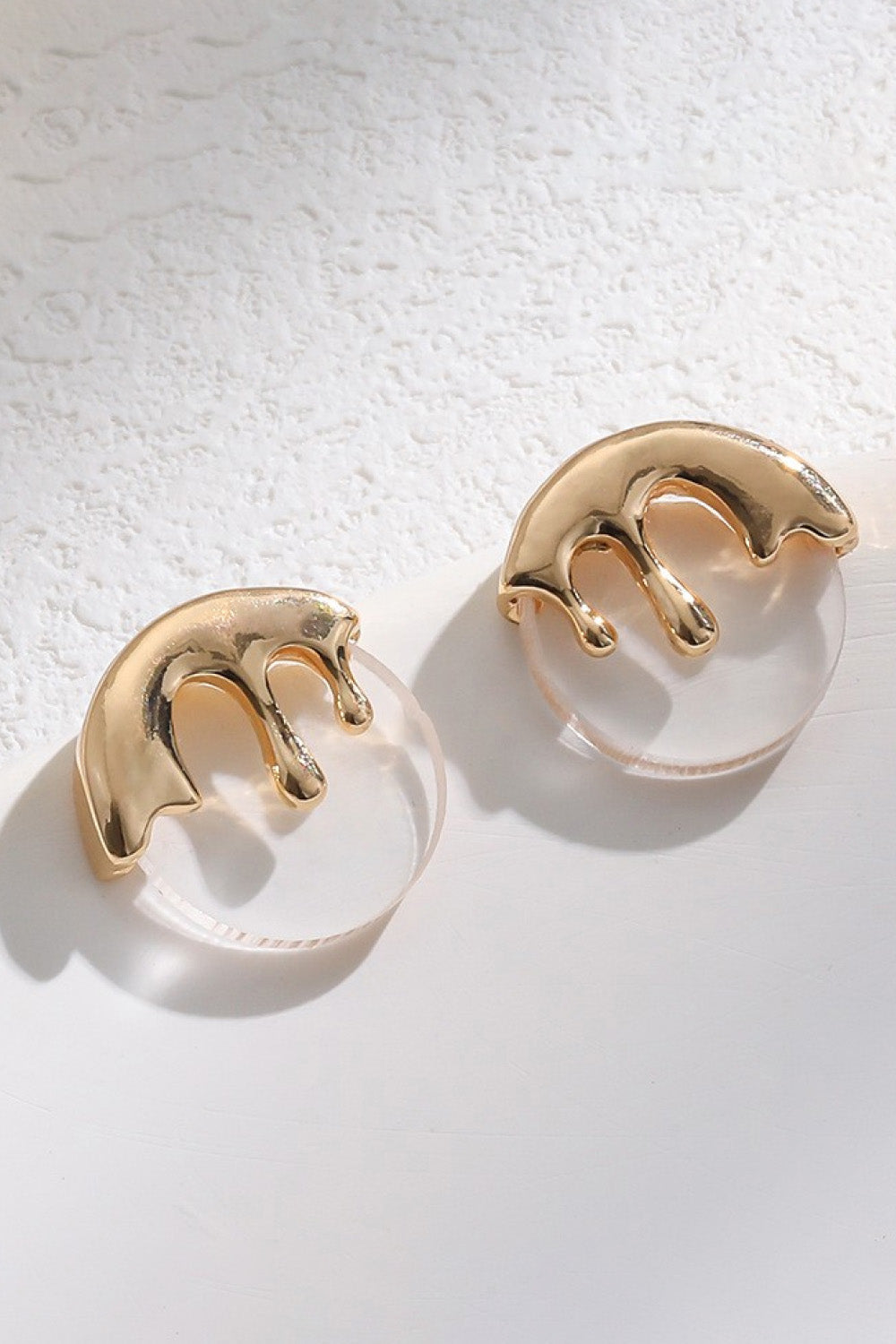 Zinc Alloy And Acetate Stud Earrings