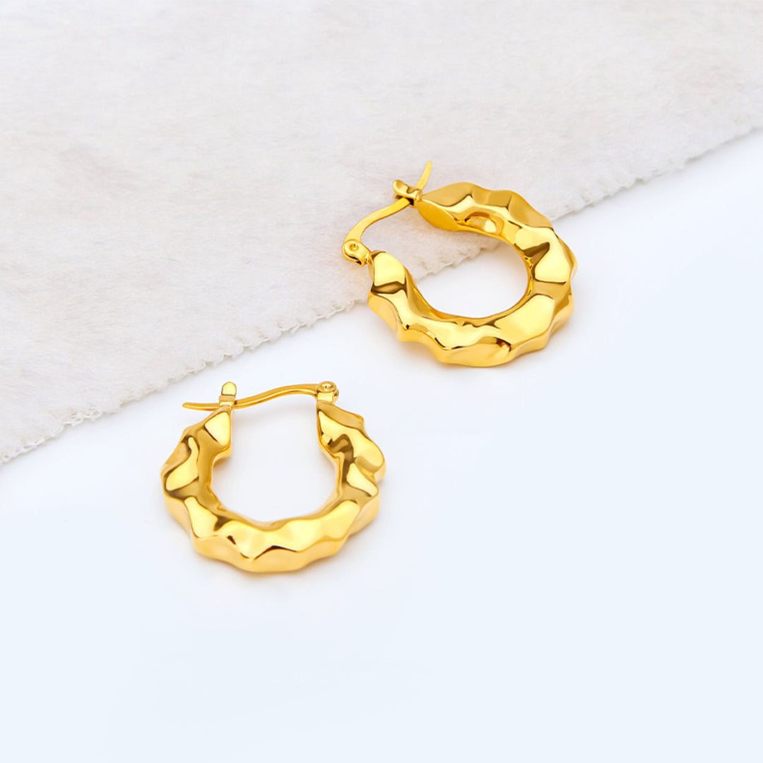 Gold-Plated Huggie Earrings