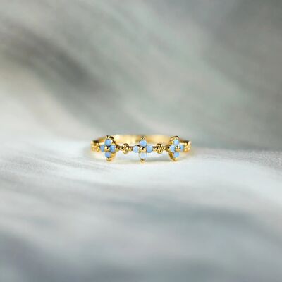 925 Sterling Silver Inlaid Zircon Flower Ring-Ever Joy
