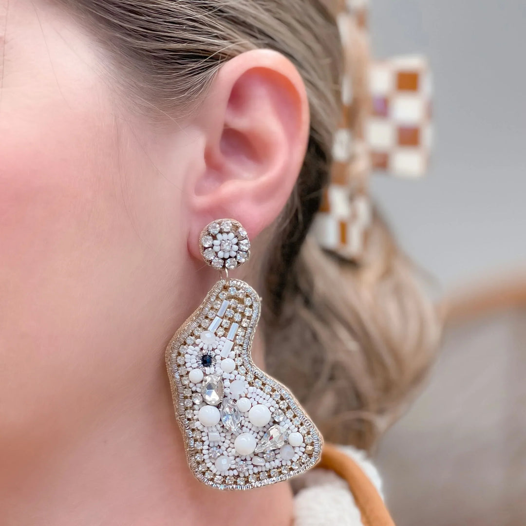 PREORDER: Pearl Bunny Dangle Earrings