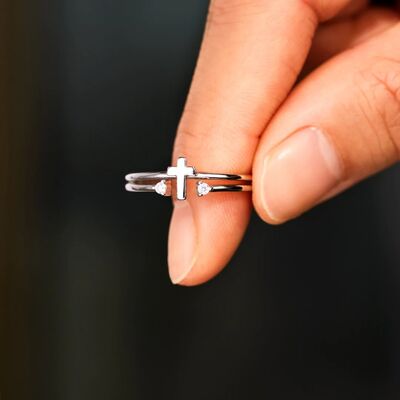 925 Sterling Silver Cross Ring-Ever Joy